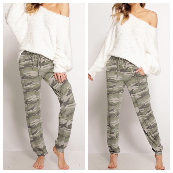1 LEFT‼️5🌟Loungin’ Camo Joggers-Olive - Picture 3 of 7
